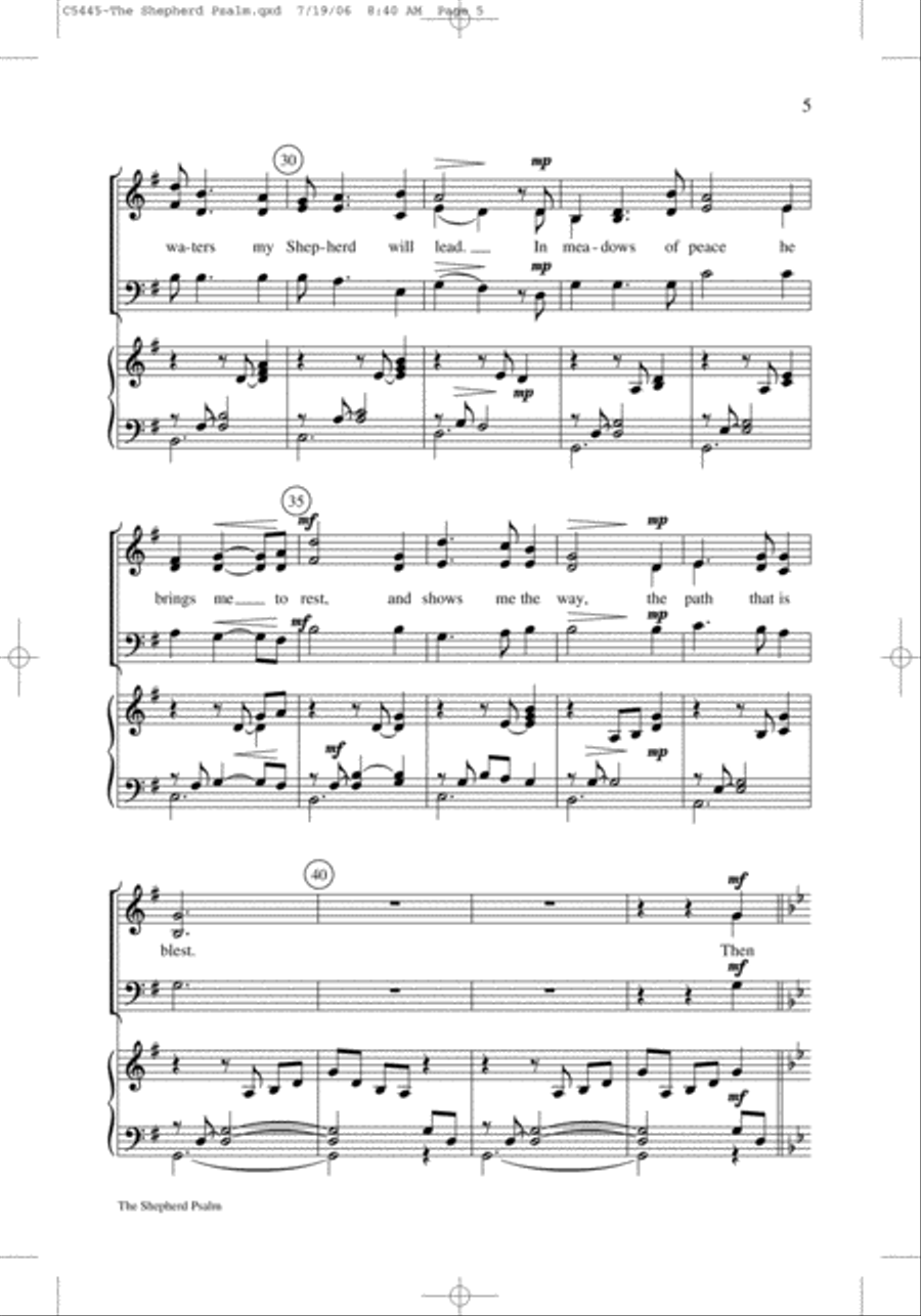 The Shepherd Psalm 3-Part scores gallery preview page 4