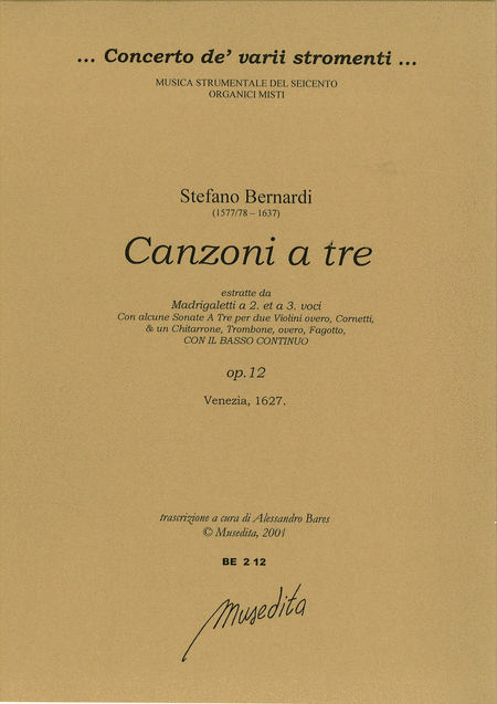 Canzoni a tre (Venezia, 1627)