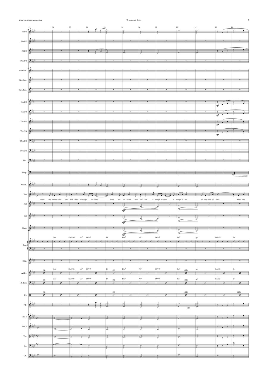 What The World Needs Now Is Love Full Orchestra scores gallery preview page 3