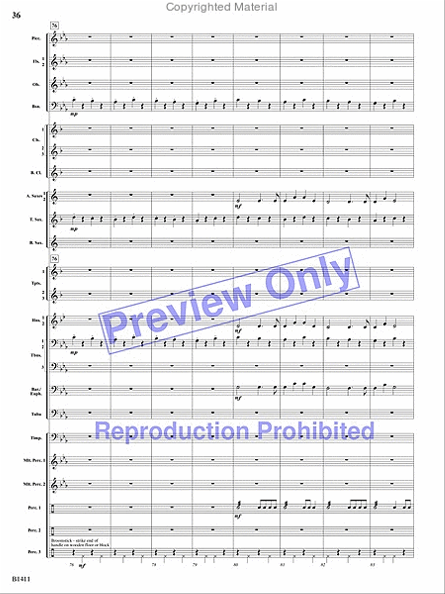Pirates! Pirates! Concert Band scores gallery preview page 35