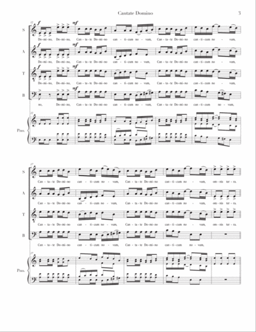 Cantate Domino ( s a t b )