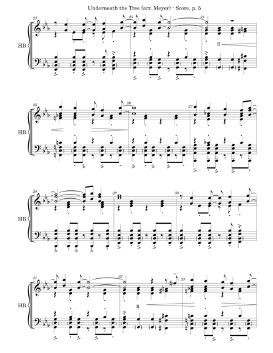 Underneath The Tree Handbell Choir scores gallery preview page 5