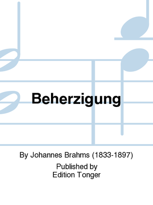 Book cover for Beherzigung