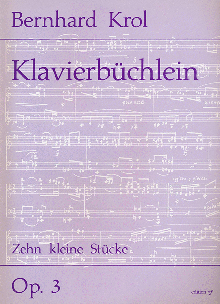 Klavierbüchlein op. 3 (1949) -10 kleine Stücke- Piano Solo scores gallery preview page 1