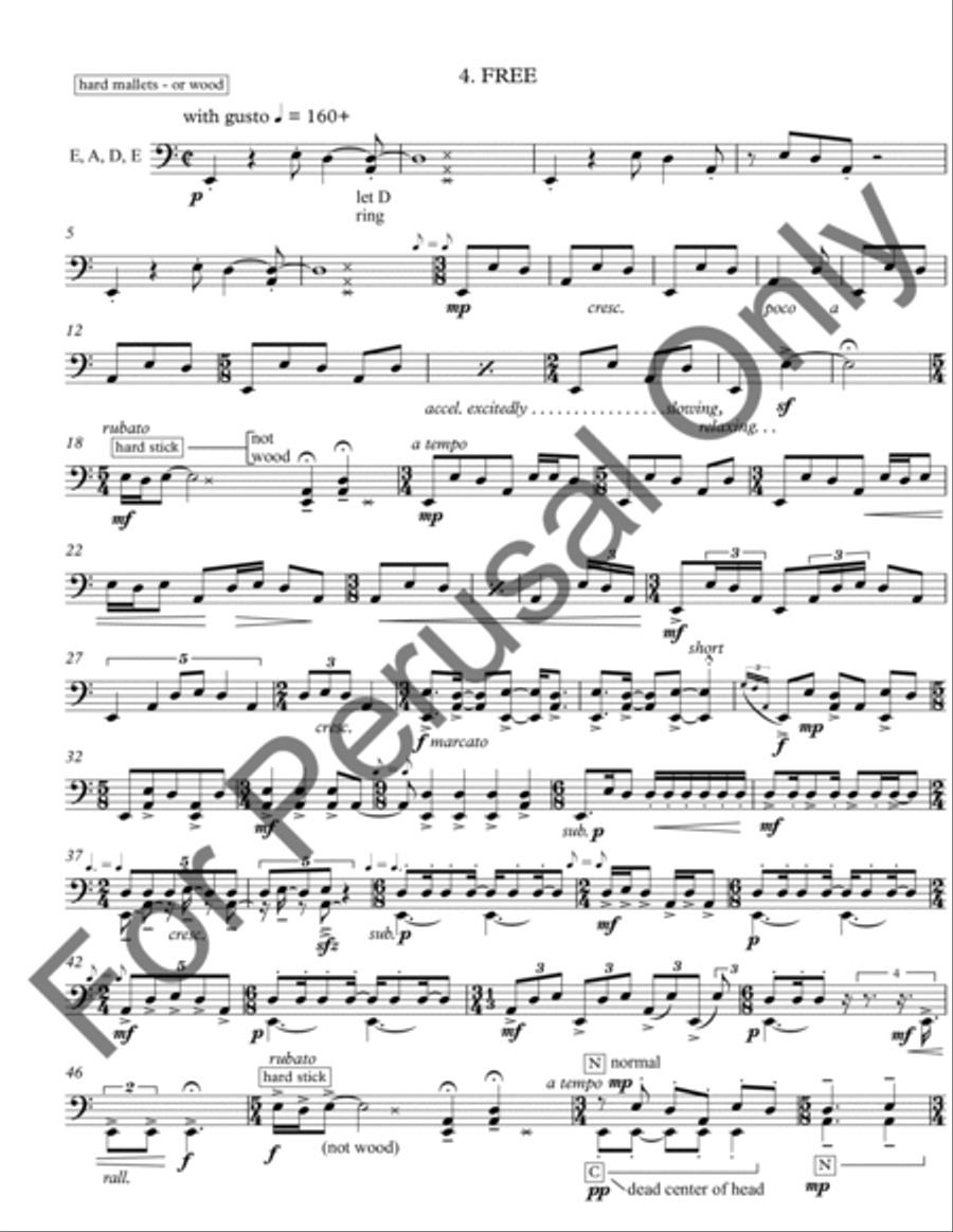 Four Verses For Timpani Percussion scores gallery preview page 5