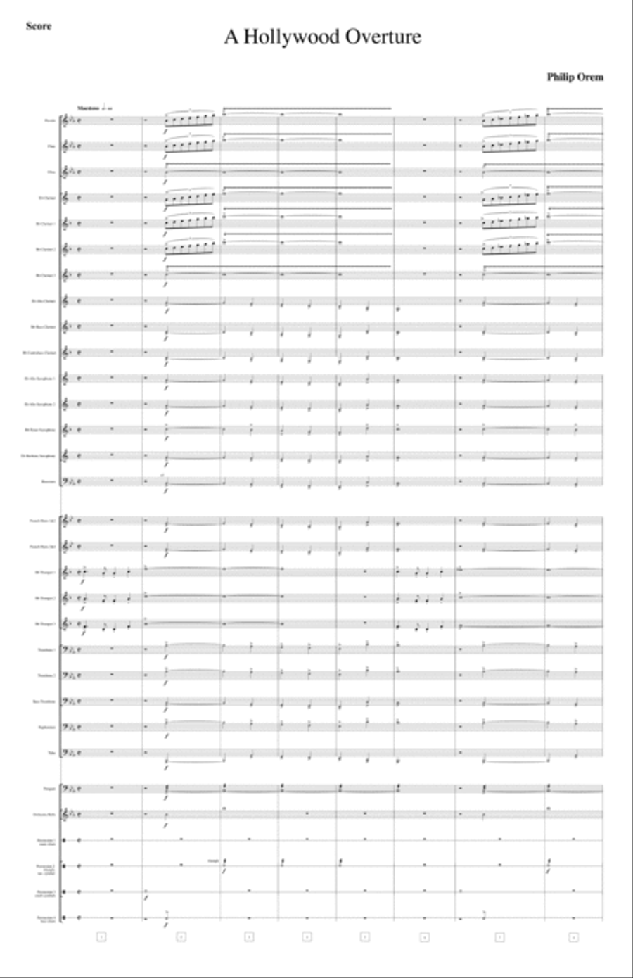 A Hollywood Overture - score and parts Concert Band scores gallery preview page 3