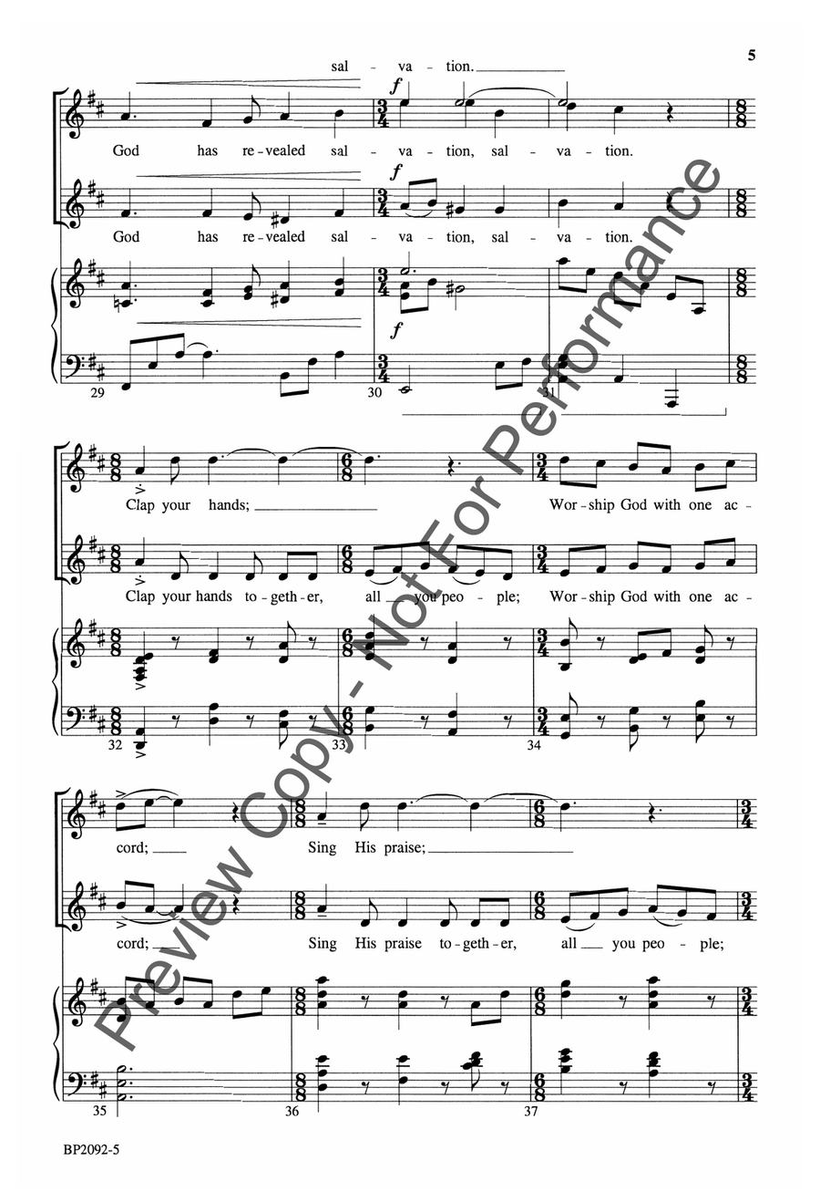 Clap Your Hands Together - SSA SSA scores gallery preview page 5