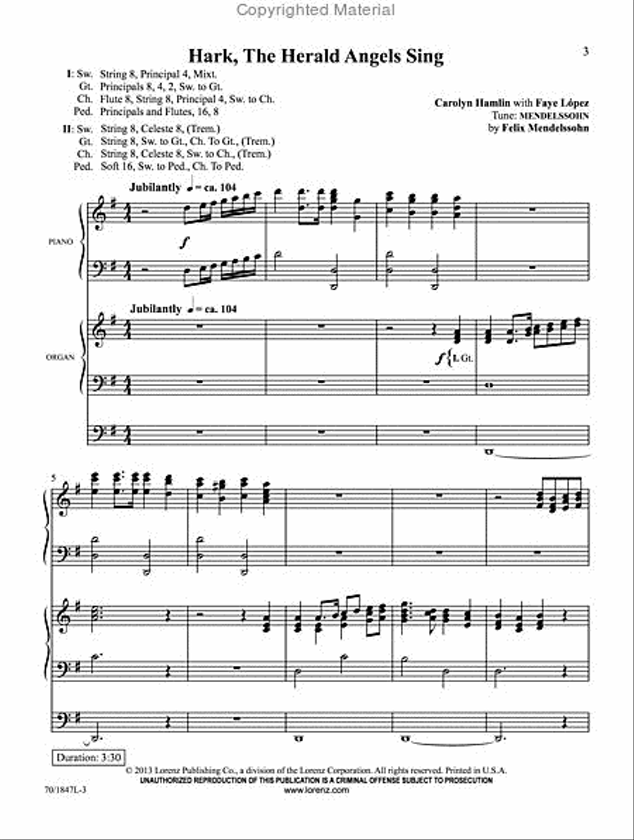 Glory to the Newborn King! Organ scores gallery preview page 2