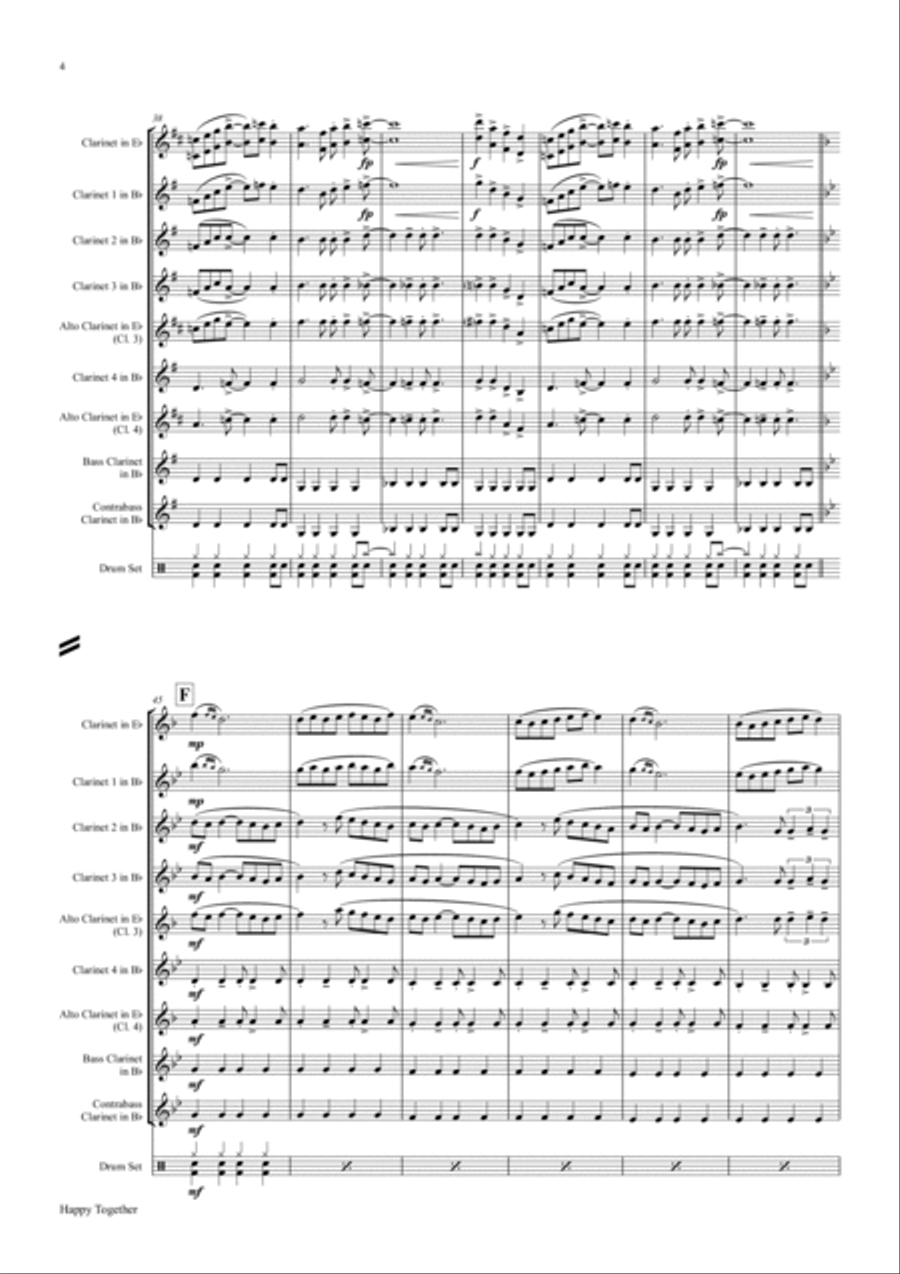 Happy Together Woodwind Ensemble scores gallery preview page 4