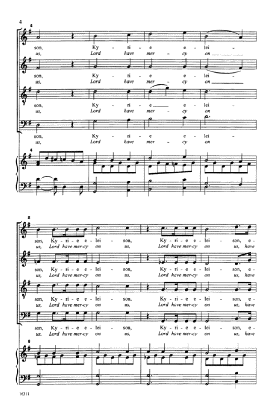 Kyrie (from Mass in G) Choir scores gallery preview page 3