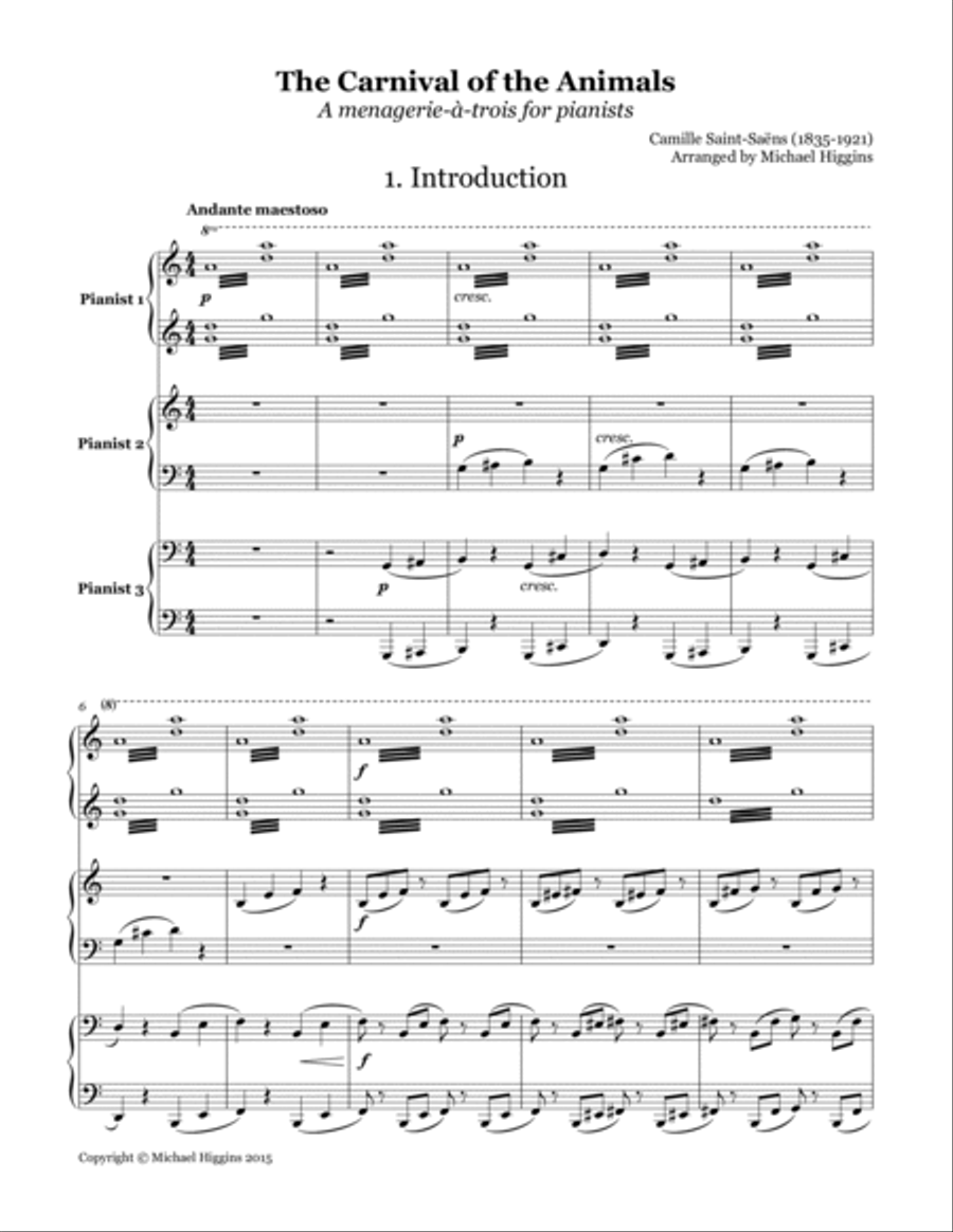 The Carnival of the Animals Chamber Music scores gallery preview page 3