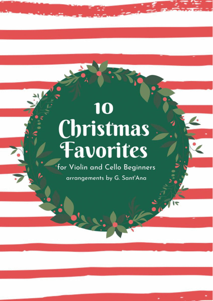 10 Christmas Favorites for Violin and Cello Beginners (Easy) image number null
