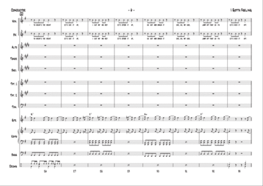 I Gotta Feeling Tenor Saxophone scores gallery preview page 6