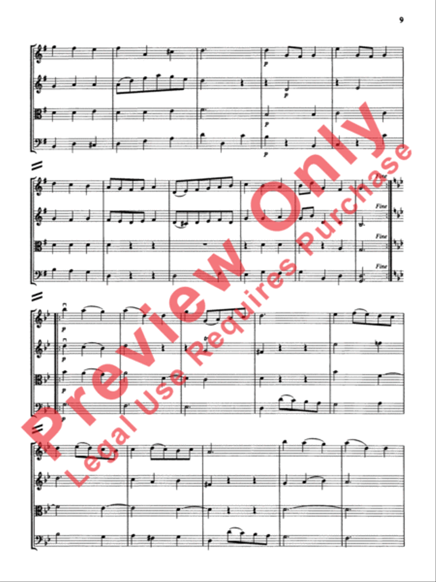 String Quartets for Beginning Ensembles, Volume 3 String Quartet scores gallery preview page 10