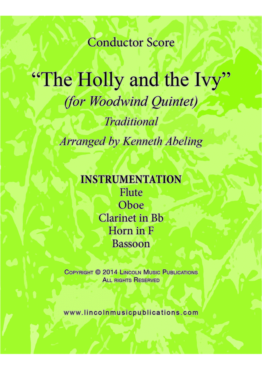 The Holly and the Ivy (for Woodwind Quintet) Woodwind Quintet scores gallery preview page 1