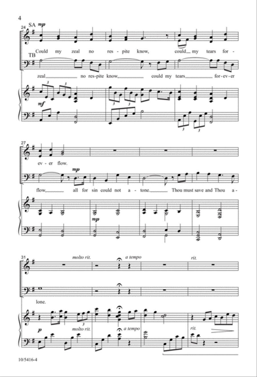 Rock of Ages, Cleft for Me 4-Part scores gallery preview page 4