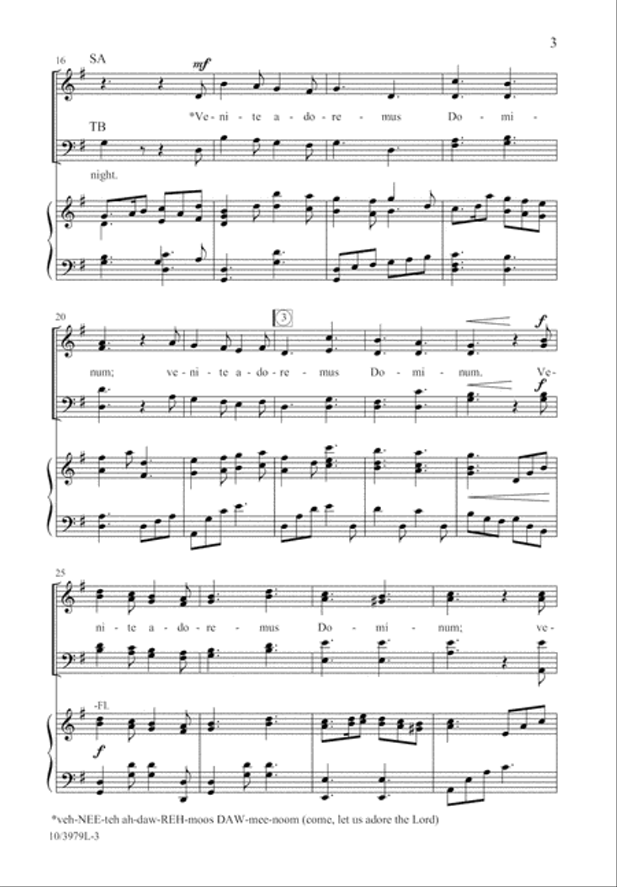 O Hear the Angel Voices 4-Part scores gallery preview page 3