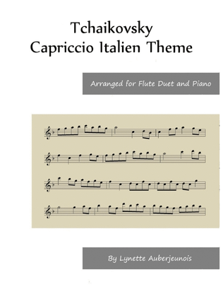 Book cover for Capriccio Italien Theme - Flute Duet and Piano