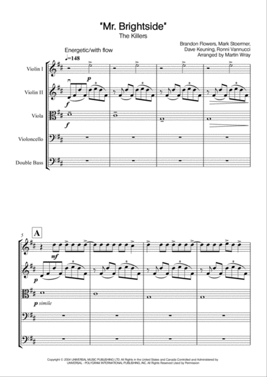 Mr. Brightside Cello scores gallery preview page 2