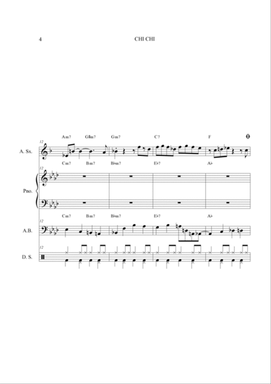 Chi Chi Chi Chi Jazz Ensemble scores gallery preview page 4