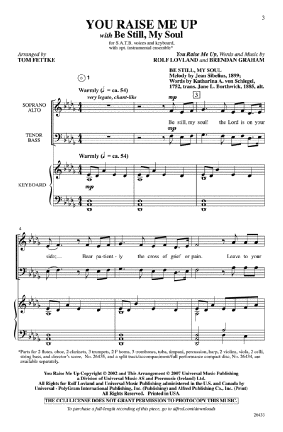You Raise Me Up 4-Part scores gallery preview page 2