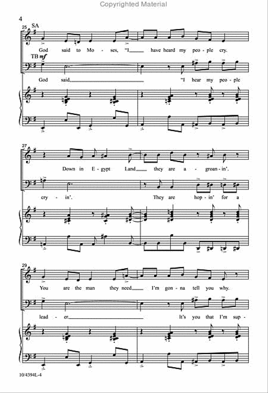 Moses 4-Part scores gallery preview page 4