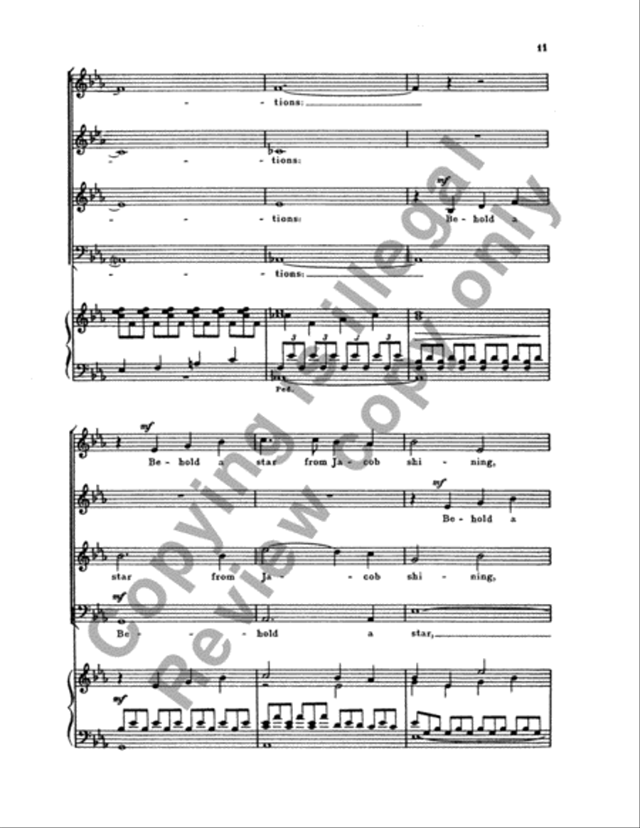 Behold a Star from Jacob Shining 4-Part scores gallery preview page 12