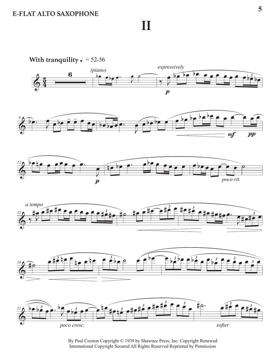 Creston saxophone best sale sonata