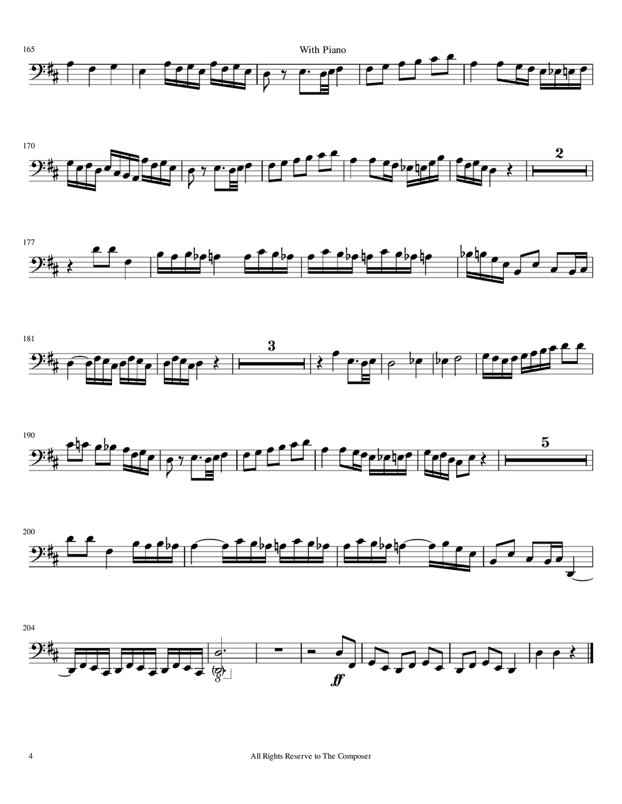 Andante & Allegro Trombone Duet scores gallery preview page 4