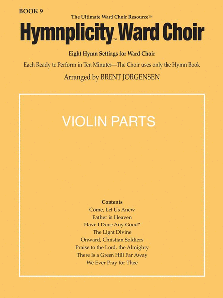 Hymnplicity Ward Choir - Book 9 Violin Parts