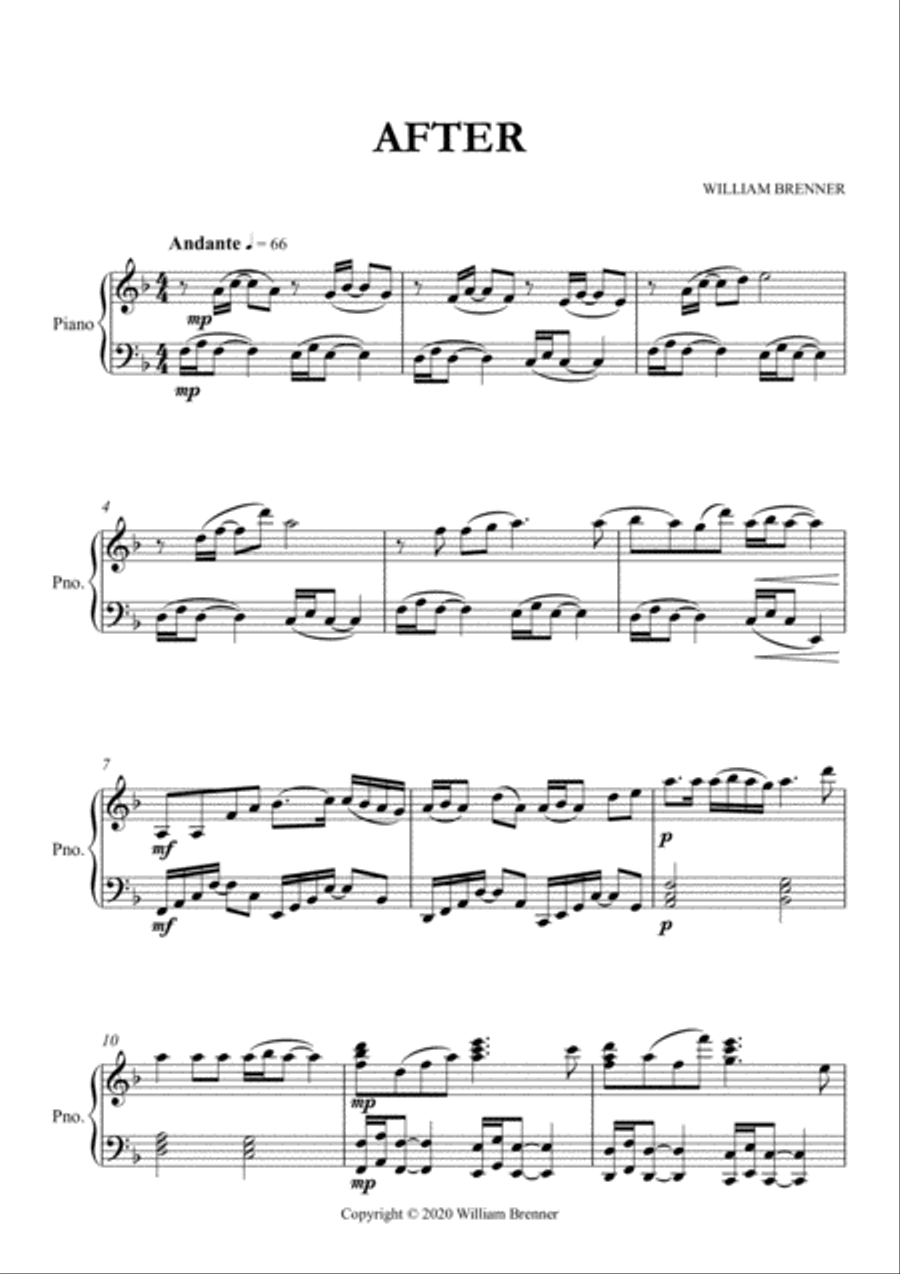 After - Piano solo Piano Solo scores gallery preview page 2