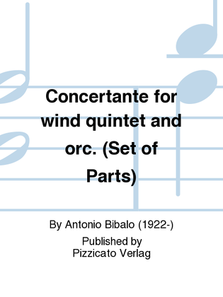 Concertante for wind quintet and orc. (Set of Parts)