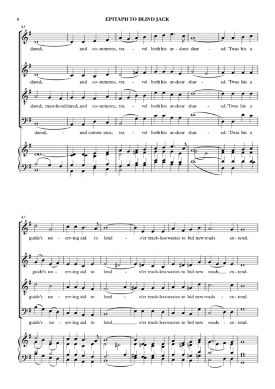 Epitaph to Blind Jack Epitaph to Blind Jack 4-Part scores gallery preview page 4