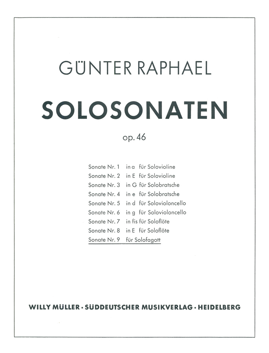 Solosonate (1954), op. 46/9