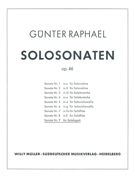 Solosonate (1954), op. 46/9