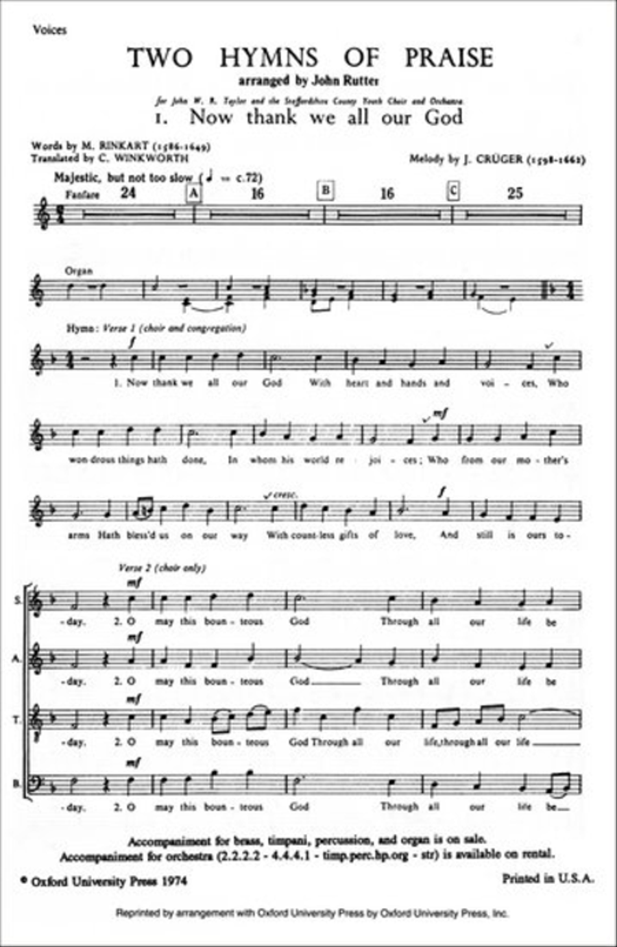 Now thank we all our God 4-Part scores gallery preview page 1