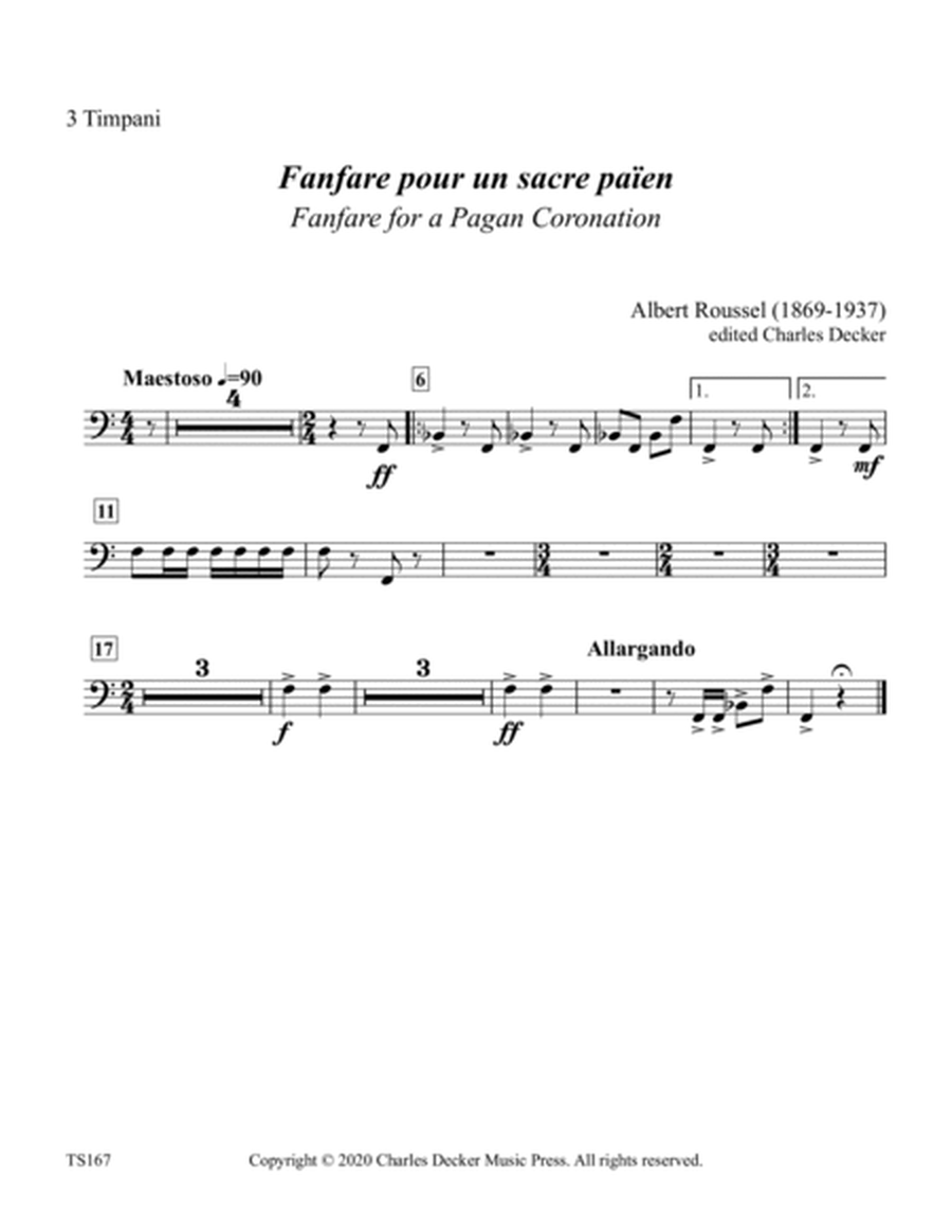 Fanfare pour un sacre paien (Fanfare for a Pagan Coronation) for Trumpet Ensemble image number null