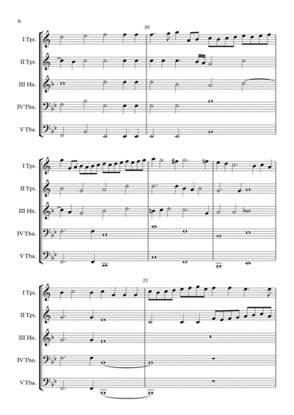 Canzon III a 4 Ch.188 (Giovanni Gabrieli) Brass Quintet arr. Adrian Wagner image number null