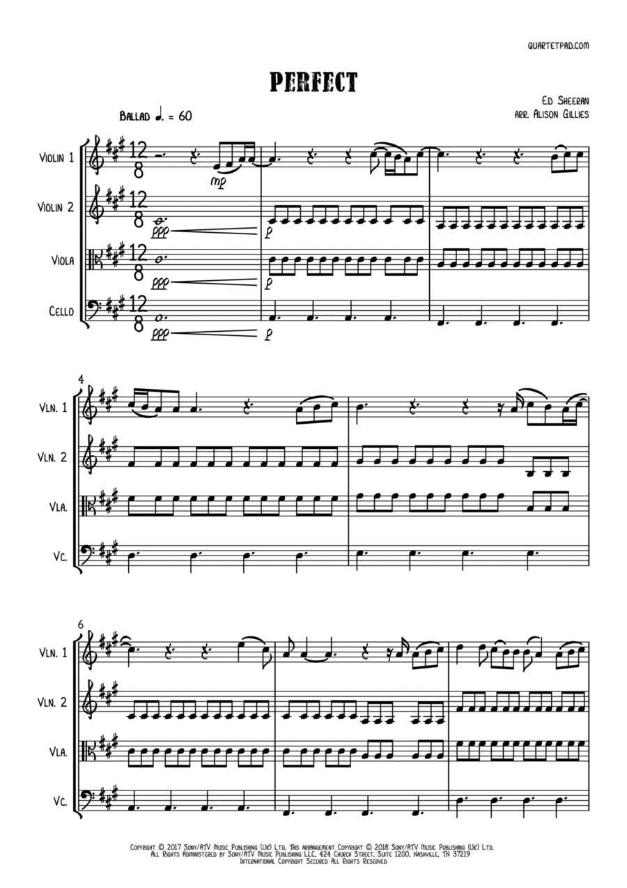 Perfect String Trio scores gallery preview page 1