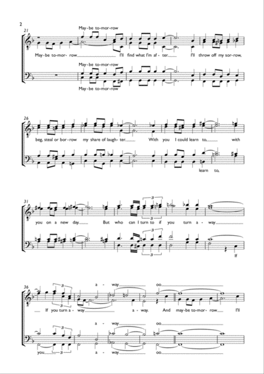 Who Can I Turn To (when Nobody Needs Me) TTBB scores gallery preview page 2