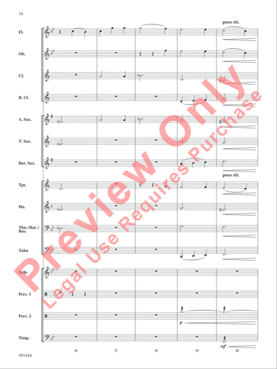 Asteroids Concert Band scores gallery preview page 17