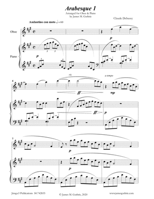 Debussy: Two Arabesques for Oboe & Piano