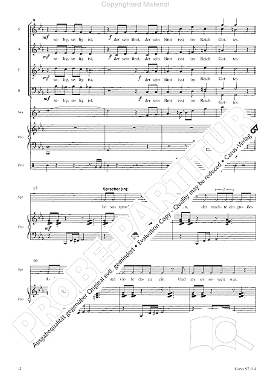 Kommt, es ist alles bereit 4-Part scores gallery preview page 5
