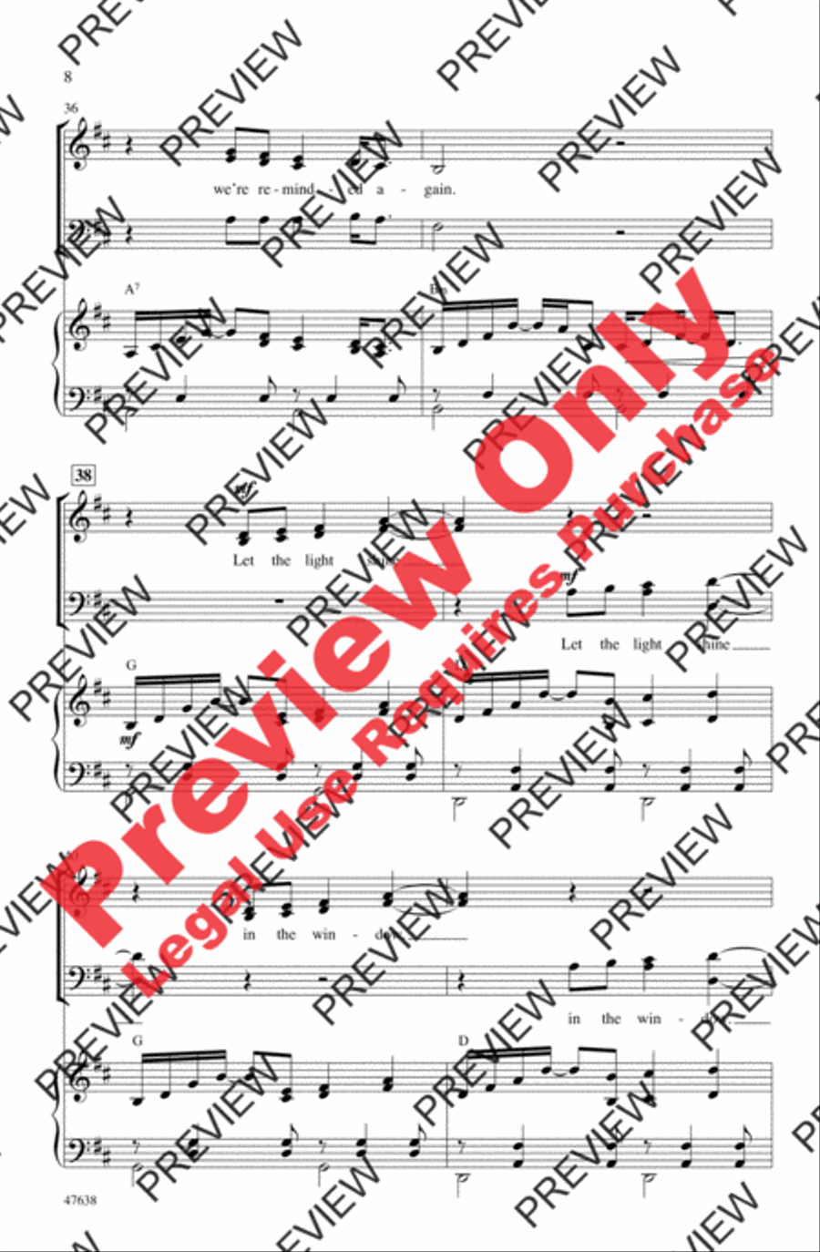 Light Light 4-Part scores gallery preview page 8