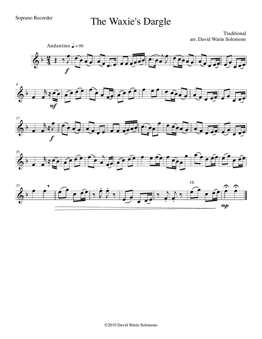 15 easy trios for recorder trio (soprano, alto, tenor) Soprano Recorder scores gallery preview page 4