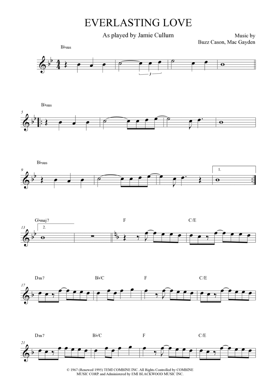 Everlasting Love Voice scores gallery preview page 1