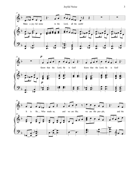 Joyful Noise (Psalm 100) for children's/unison choir image number null