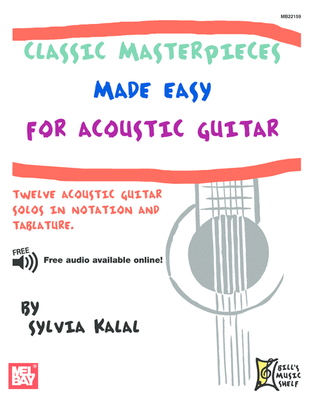 Book cover for Classic Masterpieces Made Easy for Acoustic Guitar