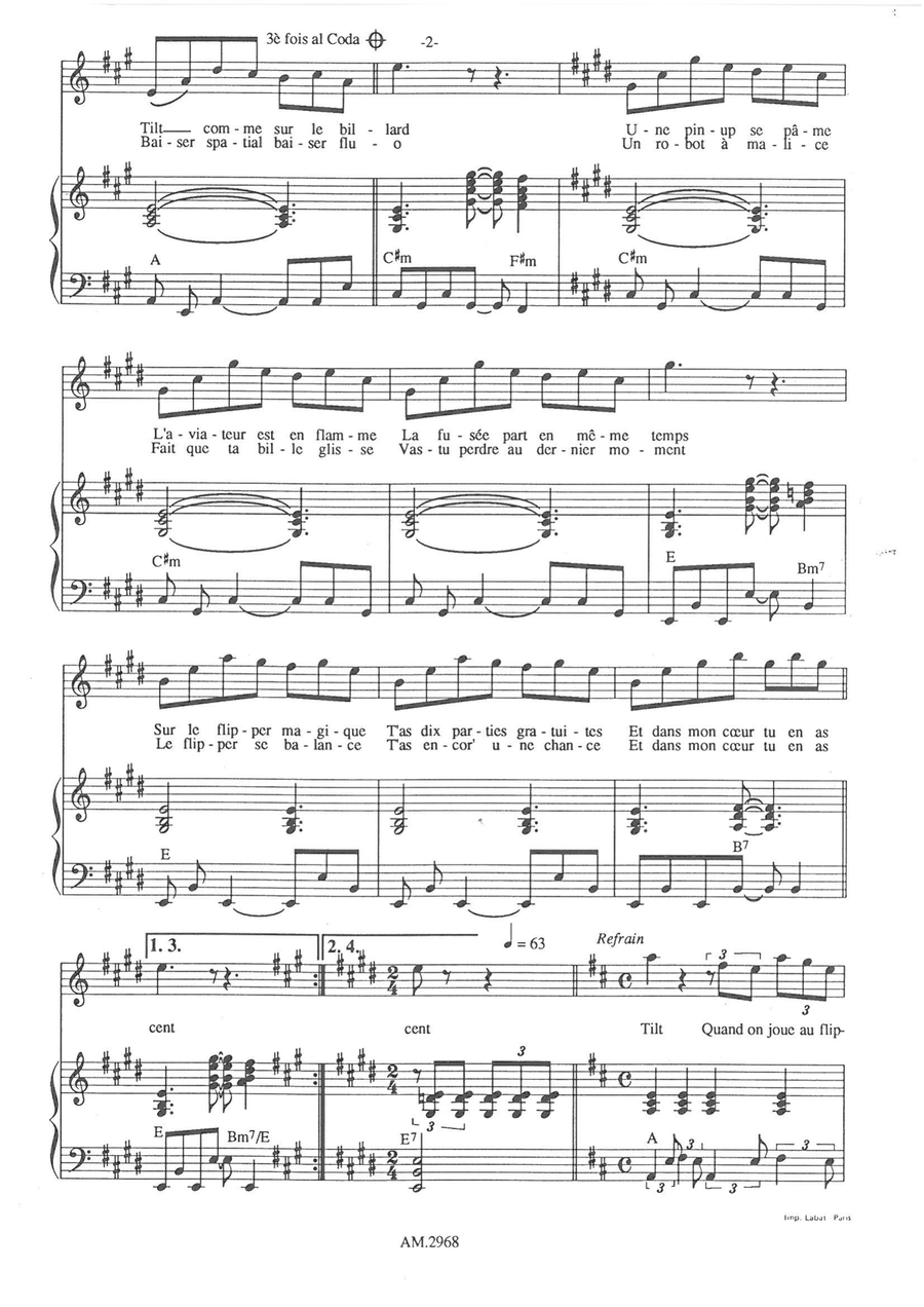 Flipper Flipper Piano, Vocal scores gallery preview page 2