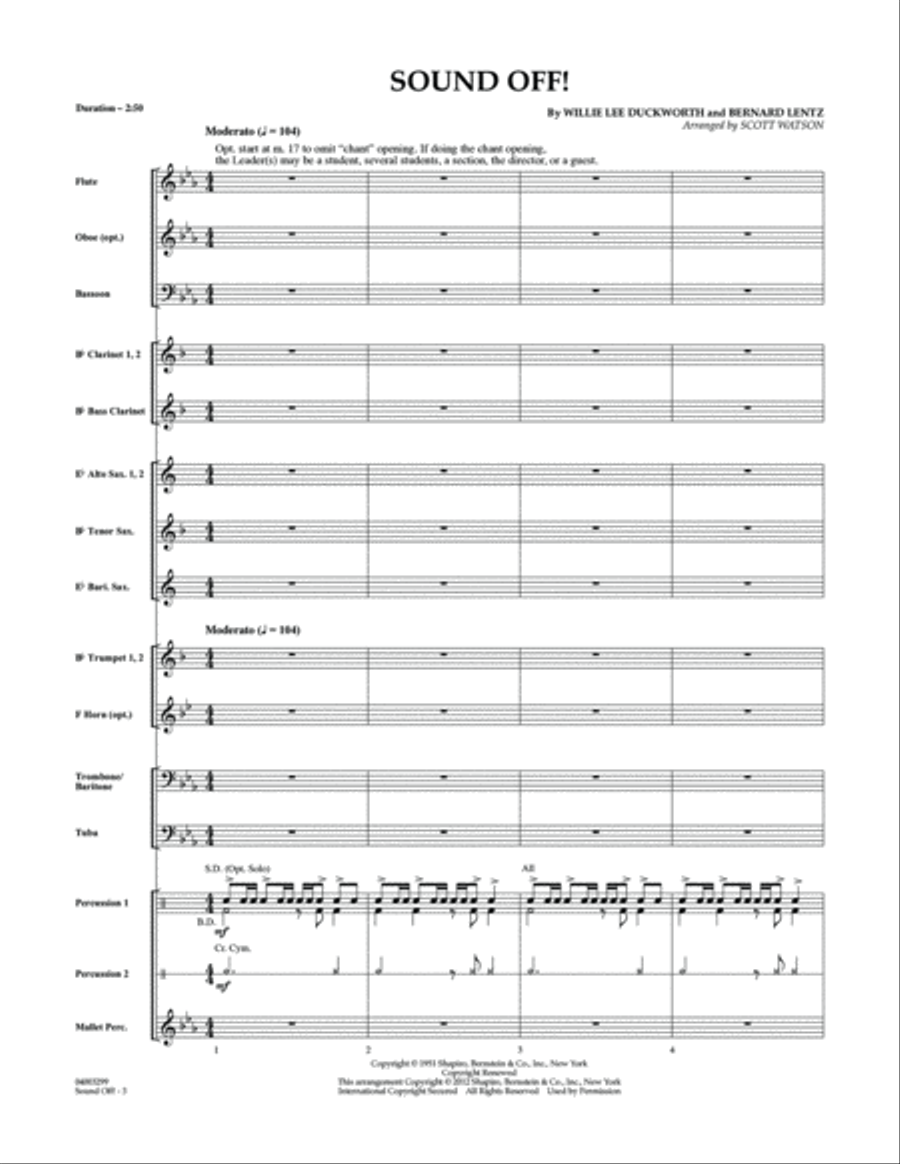 Sound Off - Full Score Sound Off - Full Score Concert Band scores gallery preview page 3
